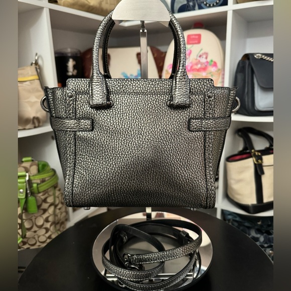 Coach Swagger Gunmetal Pebbled Leather Bag - Picture 6 of 11